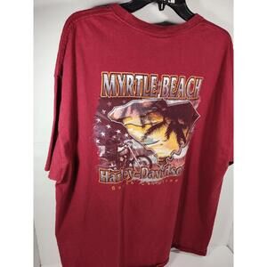 2000 Harley Davidson Myrtle Beach SC Men's Size 2XL Red Vintage T-Shirt